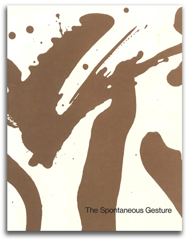 Image of book cover for 'Spontaneous Gesture'.